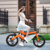 Bicicleta Eléctrica 250W Plegable Mini E- Bike Pedec 3 Modos Frenos Delanteros Y Traseros 