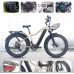  Bicicleta eléctrica para Adultos 26"Fat Tire 750W Bicicleta eléctrica para Hombre Mujer, 7 velocidades E-Bike con batería de Litio 48V 16A (Color : 48V/750W) 