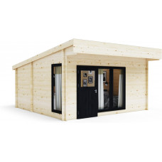Casa Prefabricada de Madera para Jardín Moderna 500x500x273cm 22.20m2 de Espacio Interno