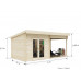 Casa Prefabricada de Madera para Jardín Moderna 600x300cm 