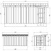 Caseta de jardín 8.52 + 2.95m²-L530xW279cm-con Suelo 