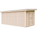 Caseta de jardín 8.52 + 2.95m²-L530xW279cm-con Suelo 