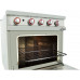 Cocina de gas con 4 fuegos con controlador y horno termostático 