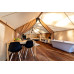 Glamping Tent 40 metros cuadrados con suelo de madera y marco de metal. No necesita base 