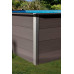 Gre KPCOR46 – Piscina Rectangular Composite 466 x 326 x 124 cm, con filtración 6 m3 h, cuña metálica, Gris Oscuro  