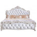  JVmoebel Cama barroca clásica estilo rococó, cama de hotel tapizada, cama de matrimonio, Chesterfield 
