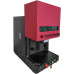 MCWlaser Raycus Máquina de marcado de grabado láser cerrado Corte por láser de fibra 50W con eje giratorio de 69 mm 