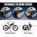  SFSGH Bicicleta eléctrica para Hombres Adultos Mujeres, Bicicleta Plegable 350W 36V 10A 18650 Batería de Iones de Litio Plegable Bicicleta eléctrica de montaña de 26"con Sistema de tran 