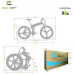  RICH BIT Bicicleta Eléctrica 250W Bicicleta Plegable de Montaña LG Li Batería 36V * 12.8 Ah Smart eBike 26 Pulgadas MTB RT-860 para Hombres/Adultos 
